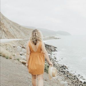 Carly Jean Los Angeles “Dot” Sun Dress, Mustard